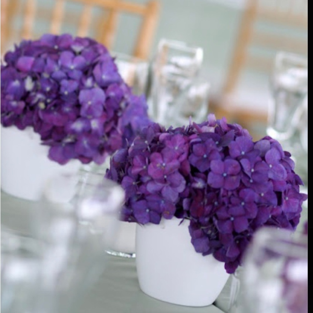 10 Pack | Dark Purple Lavender Hydrangeas Flowers Wedding Bouquet Floral - Picture 3 of 6
